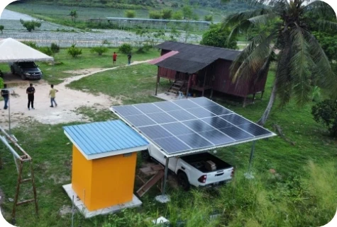 Estación de energía solar aislada en Malasia