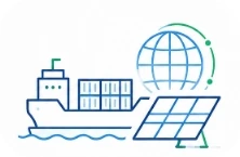 Ilustración del importador de equipos solares