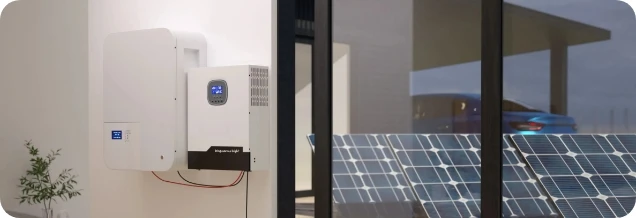 Aplicación de almacenamiento solar con inversor híbrido