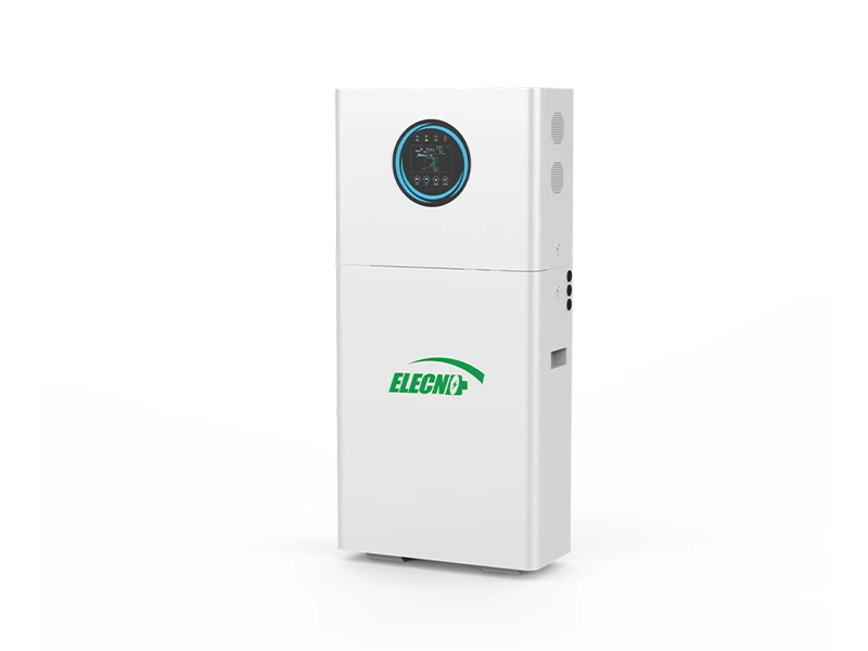 Vista frontal del sistema de batería todo en uno ELE 10kWh con un inversor de fase dividida 6.2kW